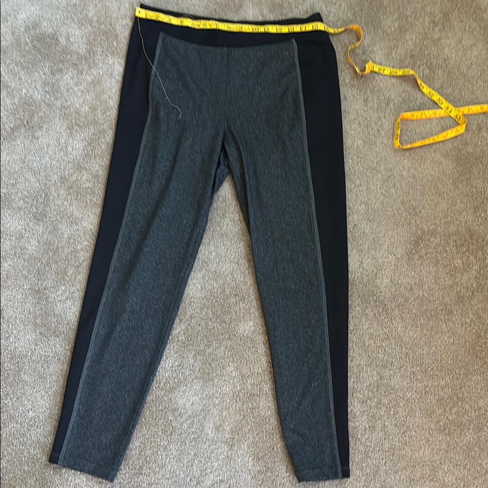 Eileen Fisher Charcoal and Black leggings